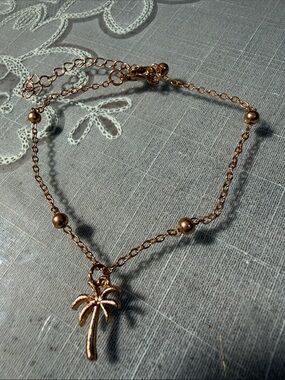 Florida Gold Palm Tree Charm Bracelet